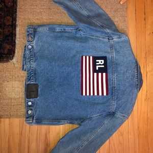Ralph Lauren USA flag denim jean jacket